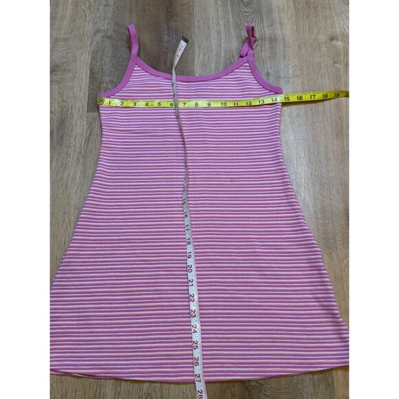 American Eagle Pink & White Striped Sleeveless Dress Size S Cotton Blend - Picture 5 of 6